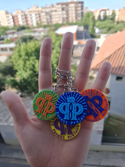 Llavero Amarillo y Lila