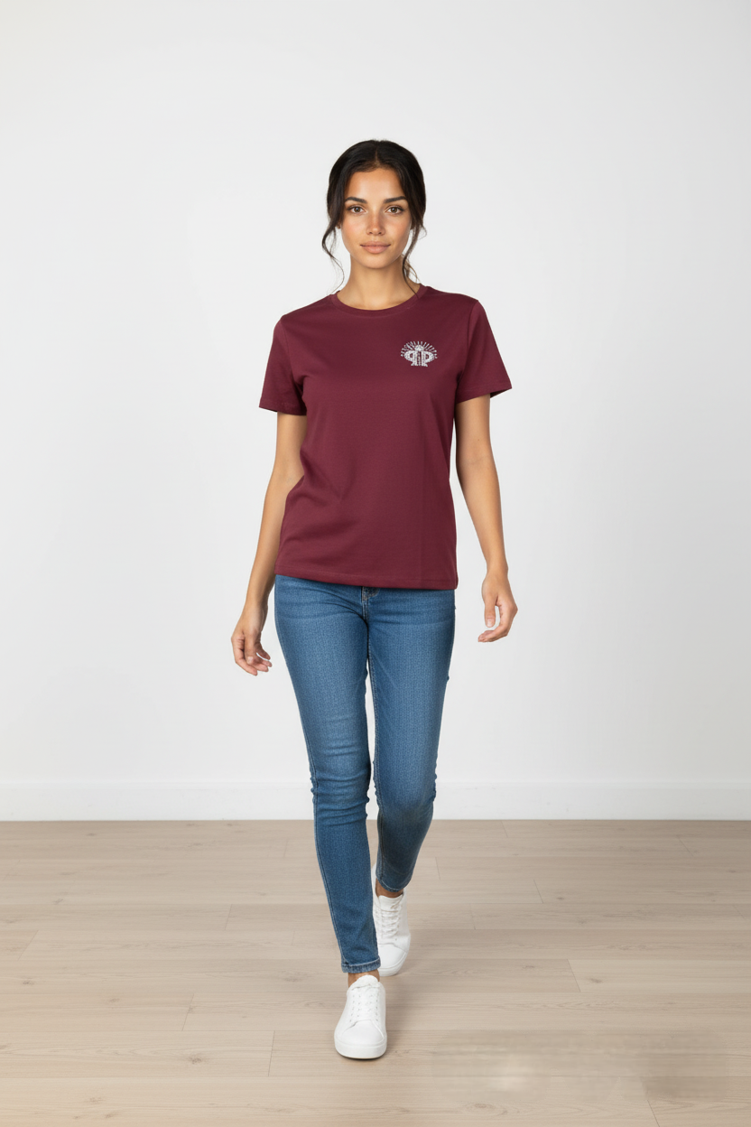 Camiseta Mujer Granate