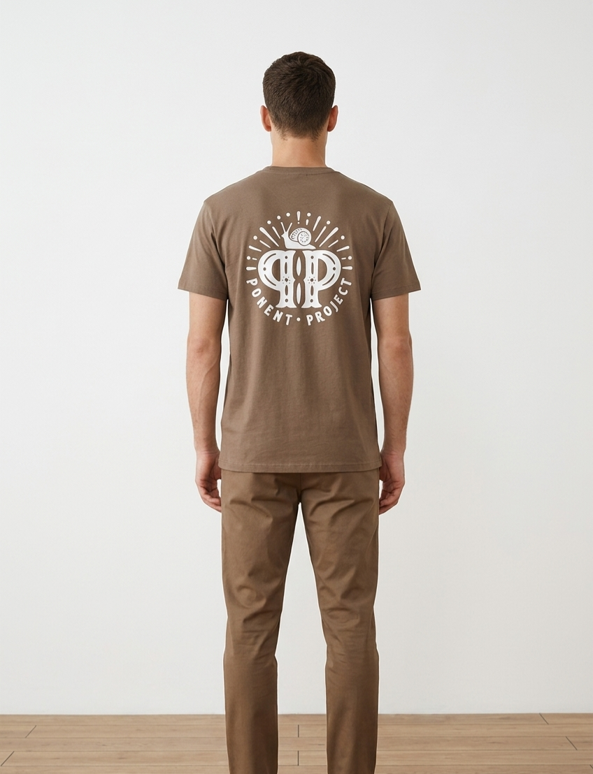 Camiseta Hombre Marrón